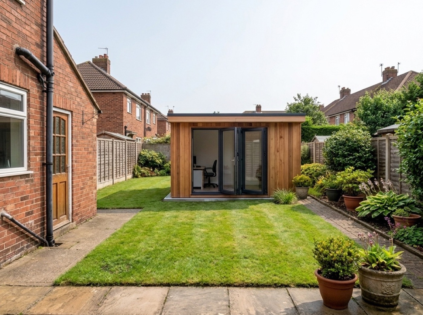 After — garden room added