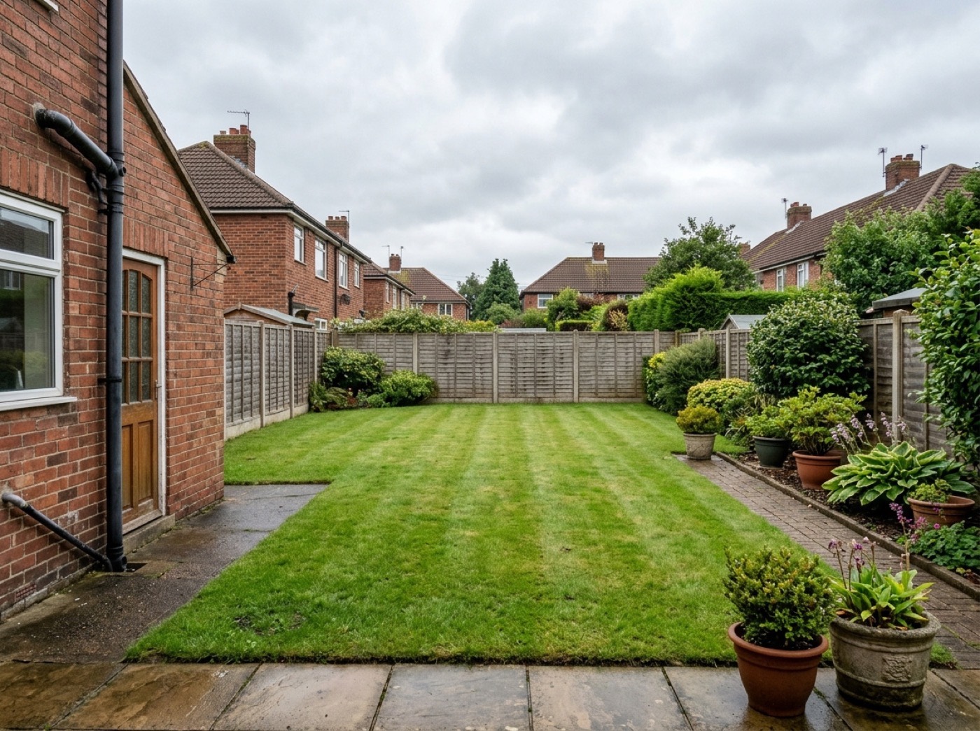 Before — empty garden