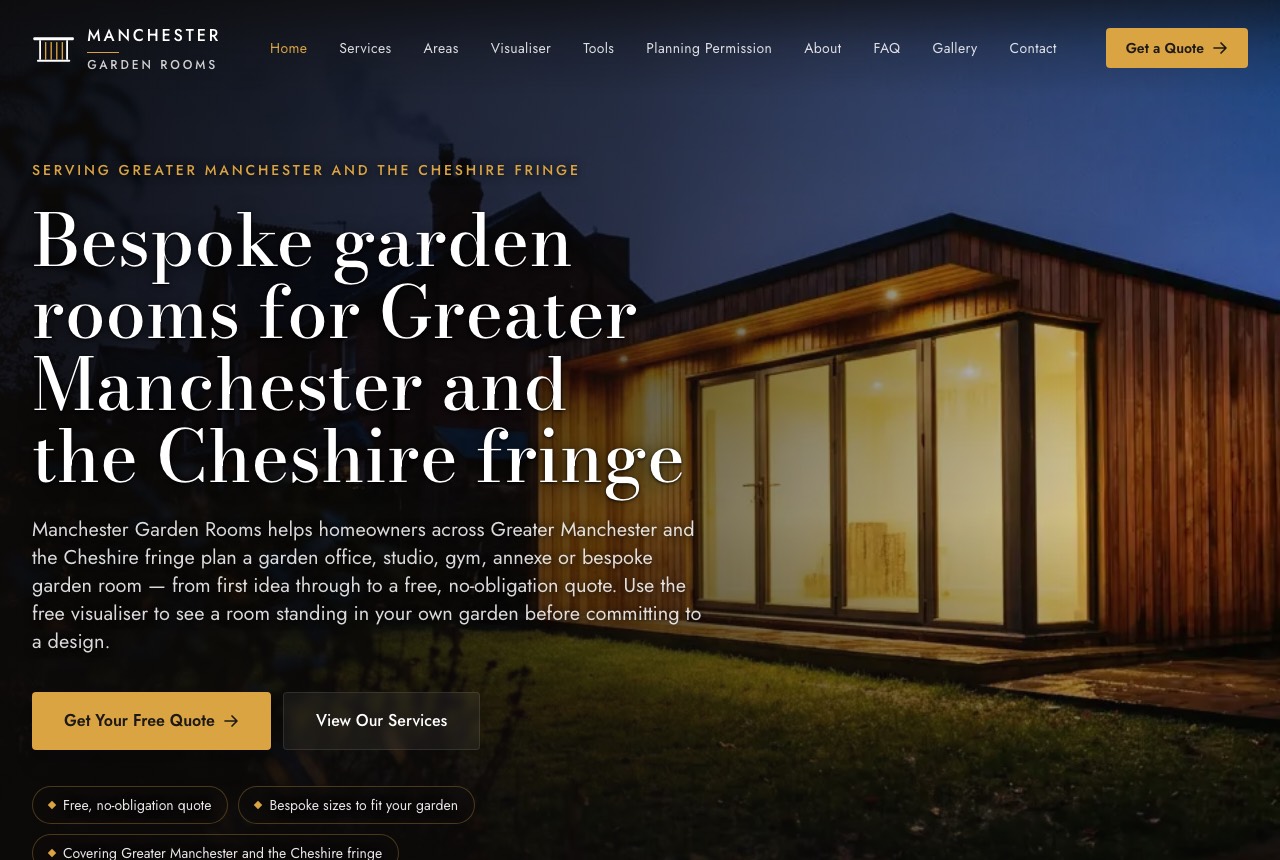 Manchester Garden Rooms homepage