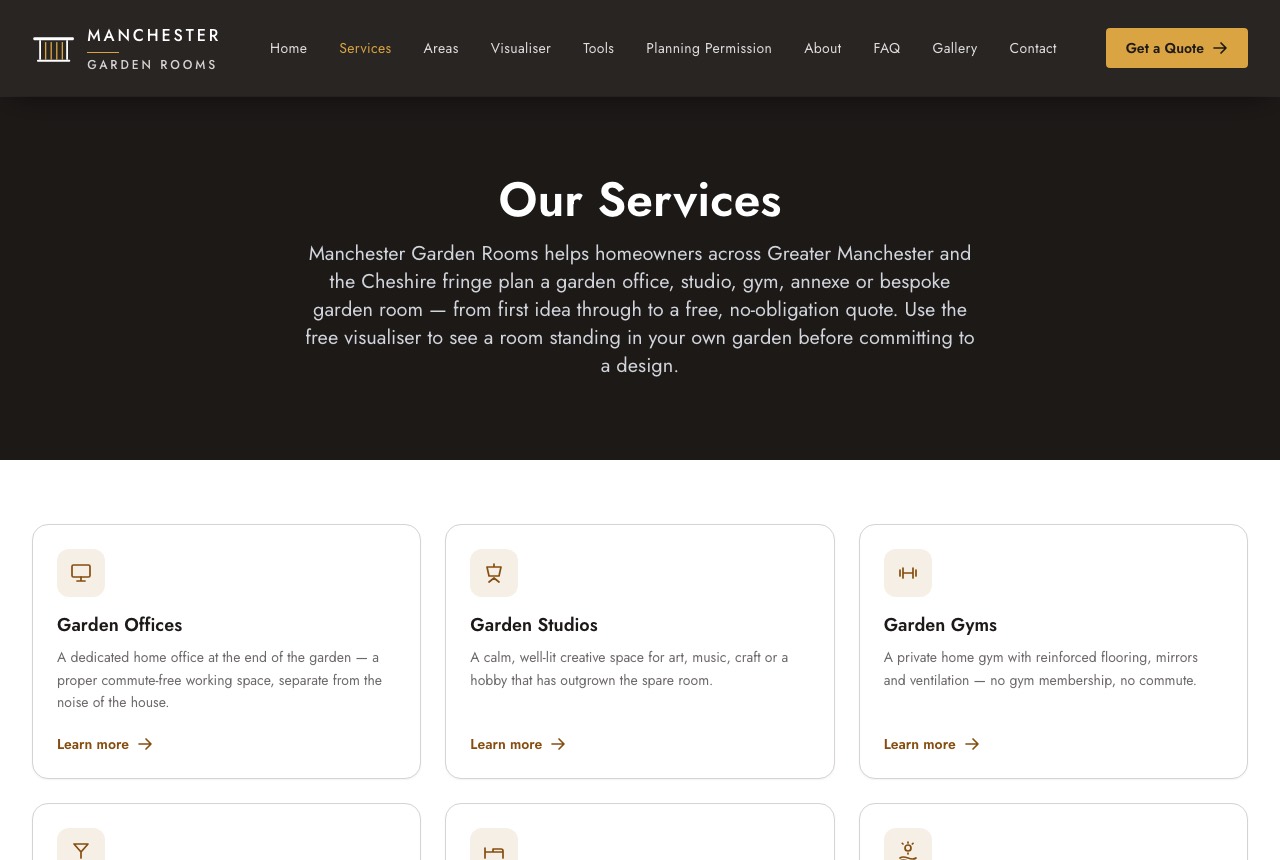Services pages